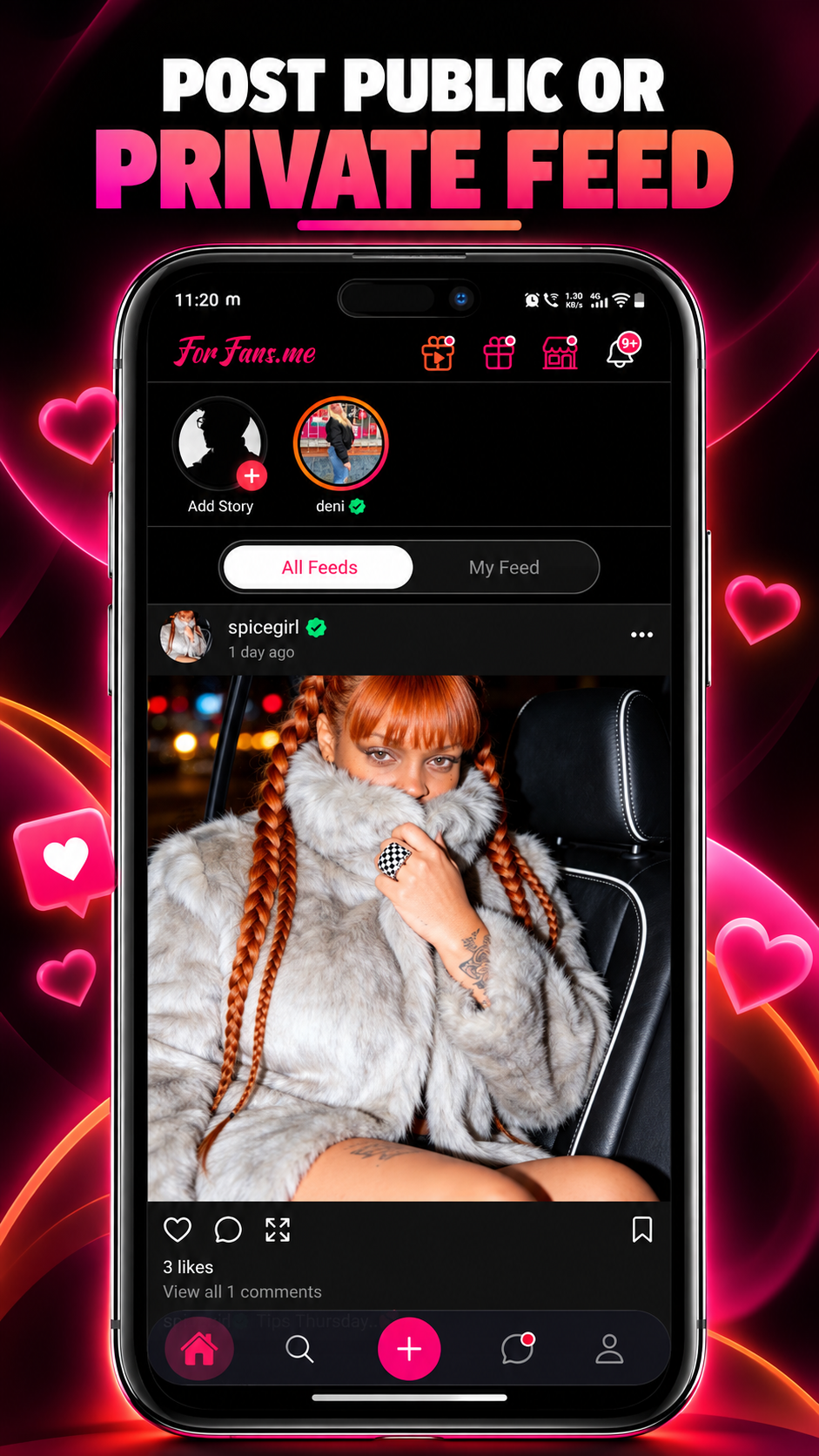 ForFans App Social Feed Screen